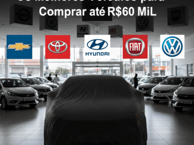 Os melhores veículos com até R$60 mil para comprar em 2024