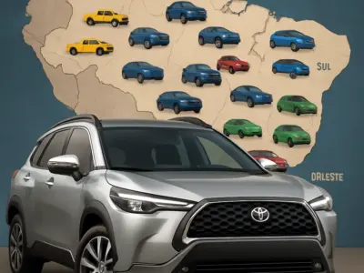 Toyota Corolla Cross lidera vendas em agosto 2025 no Brasil com surpresas regionais